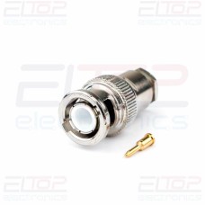 BNC Coaxial Clamp Connector, Fits RG58 50ohm Cable