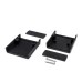 KE67-B Small Project Box, with removable end plates, Black, 69.3 x 63.3 x 29.1MM