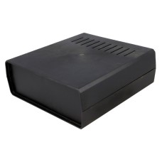 KE1W-B Vented Project Box, Black, 198 x 188 x 70mm