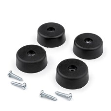 RF16 Round Bumpers Feet For Sofa And Furniture 40 x 15.5MM Black - Pack of 4