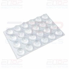 RF54 Round Clear Recessed Sticky Feet 22.3 x 10.1MM - Sheet of 24