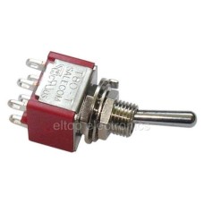 SW20M Mini Toggle Switch Momentary Action Double Pole Double Throw, DPDT (ON)-OFF-(ON)