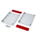 KE112A-GR ABS Project Box, Light Grey with Red End Plate, 185.5 x 136 x 40.0MM