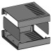 KE1AV-G Desktop Enclosure, Grey, Vented 171.0 x 178.0 x 67.6mm